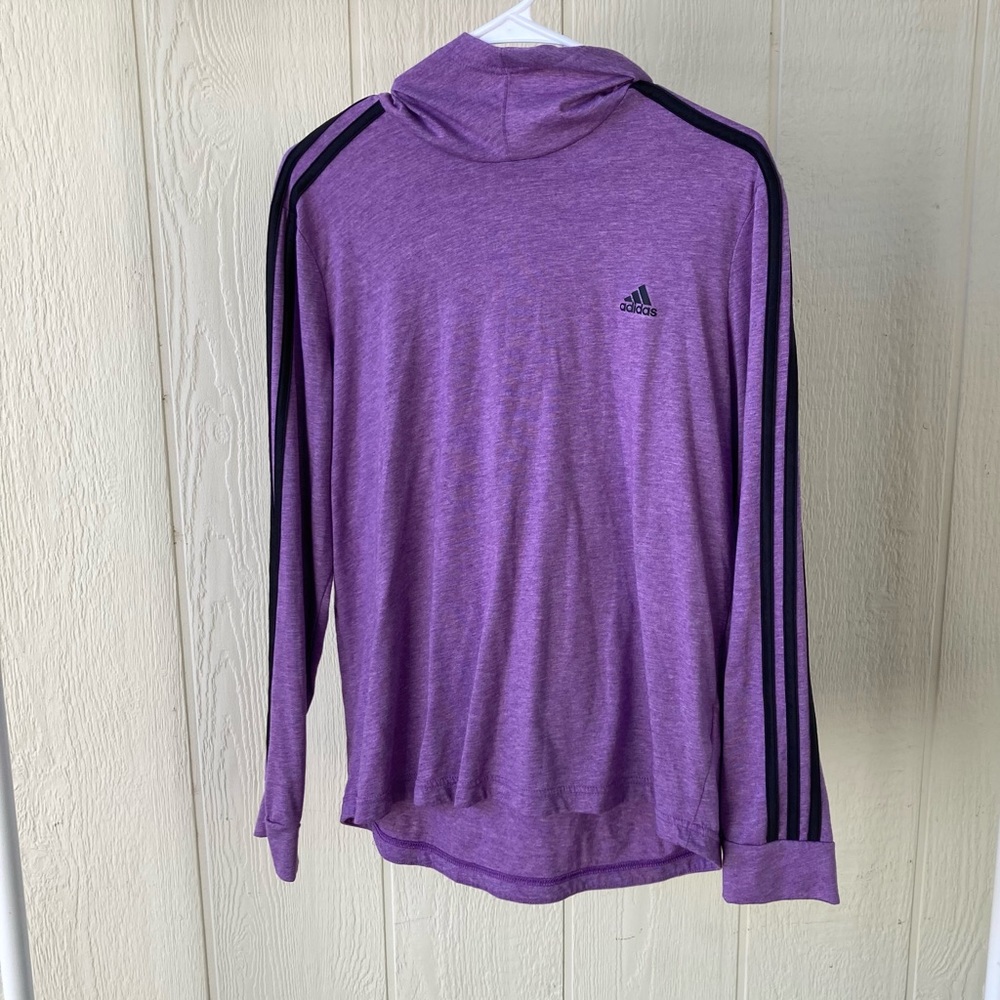 Purple Adidas long sleeve with hood